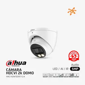 HAC-HDW1509T-IL-A Dahua Cámara hdcvi 2k domo 5mp