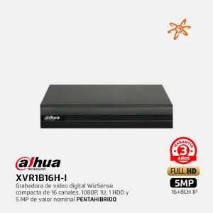 XVR1B16H-I Dahua WizSense 16CH 1080P 5MP