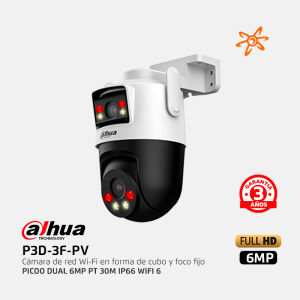 P3D-3F-PV-IP PICOO DUAL 6MP PT 30M IP66 WIFI 6