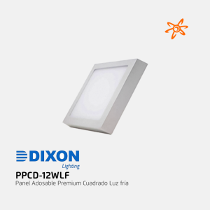 PPCD-12WLF Panel Adosable Premium Cuadrado Luz fría